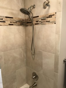 Tile surround bathtub after